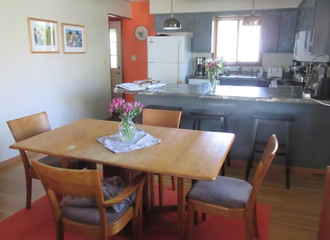 Dining room looking into kitchen. 