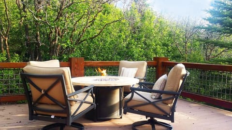 Travertine Fire table