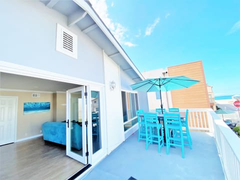 Upper unit has French doors which open onto your Ocean and Catalina Island View Balcony!