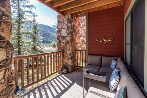 Deck. View of Mountains and Slopes