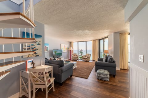 Welcome to Shore Fun Penthouse, Edgewater 1202T2 is beachfront in Panama City Beach, Florida.