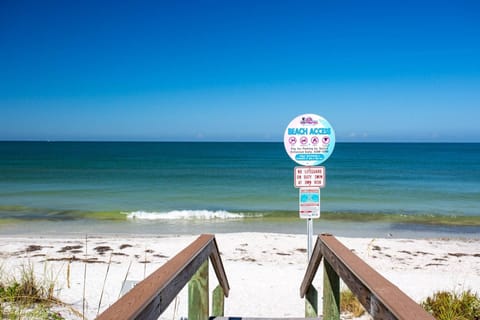 Just across the quiet street to the beach access