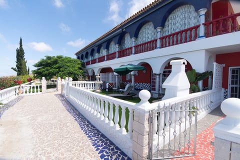 View of terraced villas next door to each other