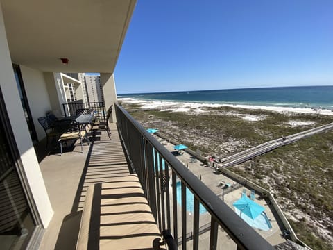 Ocean/Beach Front Condo with the boat pass in the backdrop.