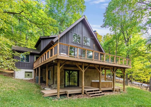 Relax in our outdoor hot tub!