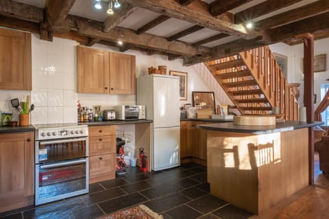 Downstairs open plan kitchen 
