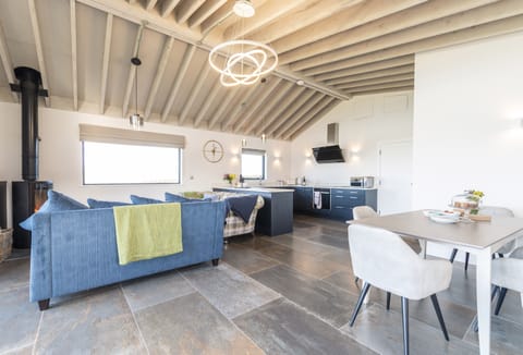 Bramble, Ansty: The open-plan space with sitting, kitchen and dining areas