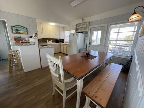 Gather around the table for a meal.