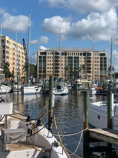 View from Marina to our building.  Our unit looks out to other side