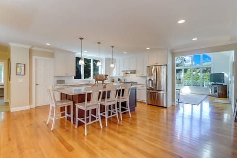 Off the kitchen is another den