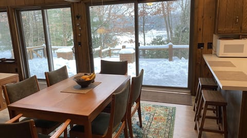 Dining area and mini breakfast bar