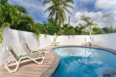 Enjoy your private pool. Relax in your own private pool surrounded by mature landscaping and multiple seating options for ultimate privacy and comfort.