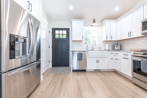 Stainless steel appliances. 