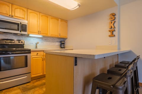 Open concept kitchen area.