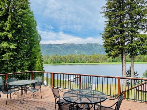 Deck with lake view