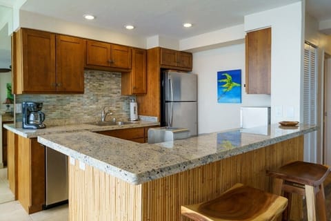 Kitchen with bar stools