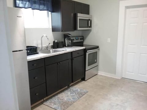 Kitchen view from back door