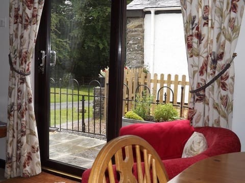 Looking out of the patio window