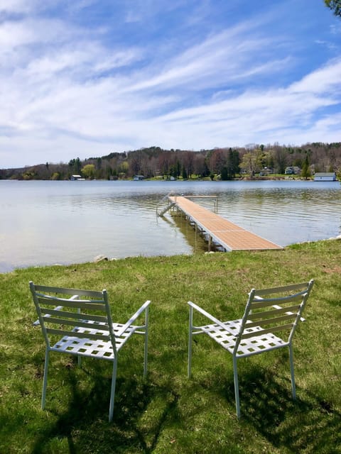 Imagine yourself here relaxing with good conversation and a beautiful lake view.