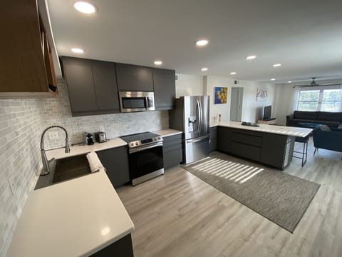 Brand New Kitchen, all new appliances, countertop with eat in ledge 