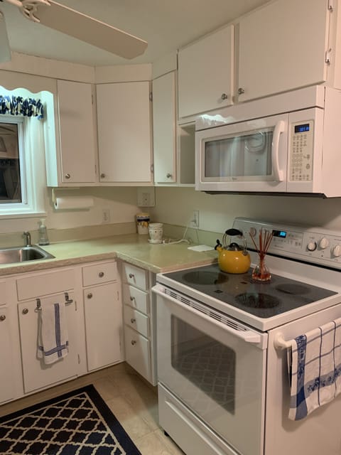 Kitchen is well equipped.