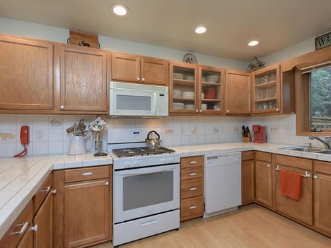 Gas oven and cook top.