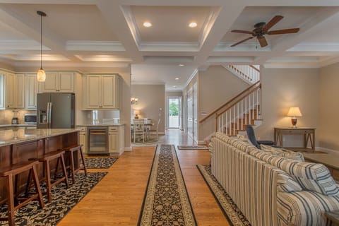 First floor - 10' coffered ceilings.