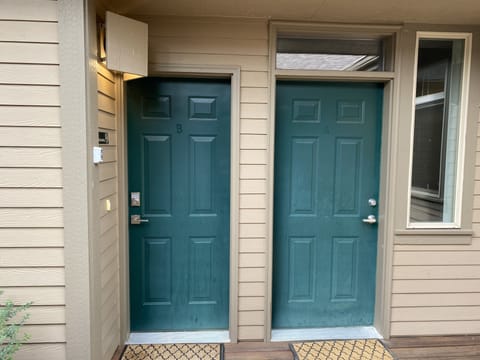 Private entrance next to entrance to main home