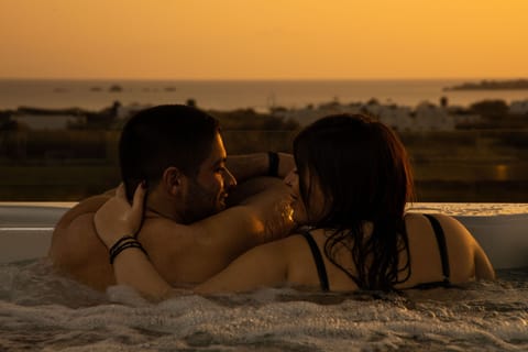 Sunset from balcony jacuzzi