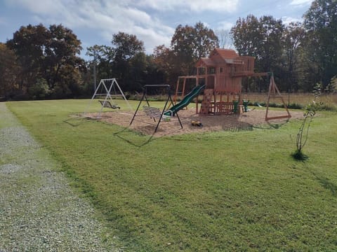 EXTERIOR: The new kids playground on the property.
