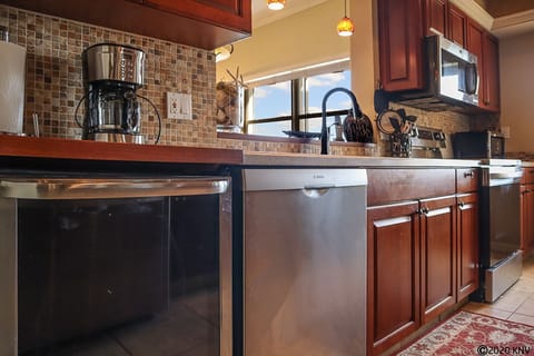 A brand new dishwasher and wine cooler are sure to enhance your vacation experience.