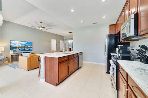 Rear kitchen adjacent to the Private Pool