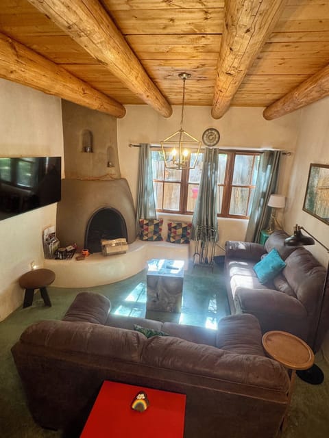 Living room areas, comfy couches . We supply wood.