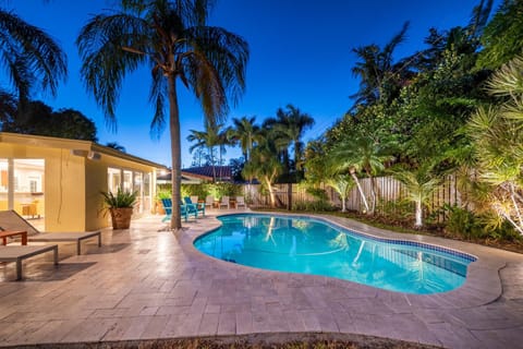 Stunning resort-inspired private backyard with heated pool 