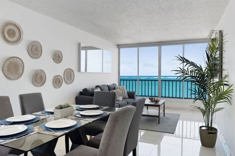Beautiful open space living and dining area with oceanview