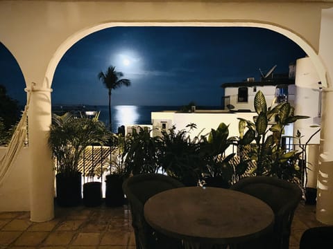 Moonlight view from condo balcony