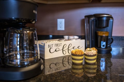 Coffee counter. A dedicated coffee station that makes mornings easy and keeps the whole group fueled.