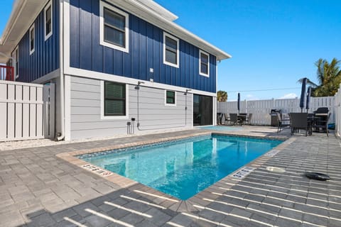 Hop into the heated pool!