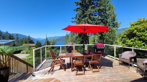Amazing ocean view deck with dining and BBQ