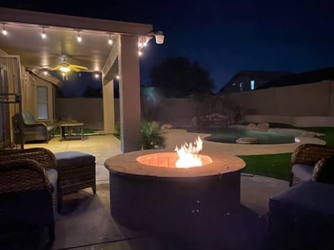 Twilight fire pit