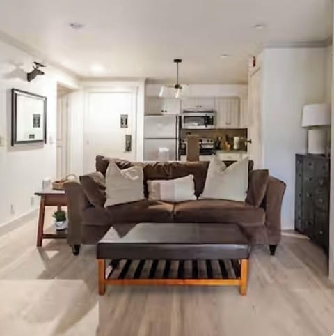 Bright space and comfy couch welcome you after a day outdoors.