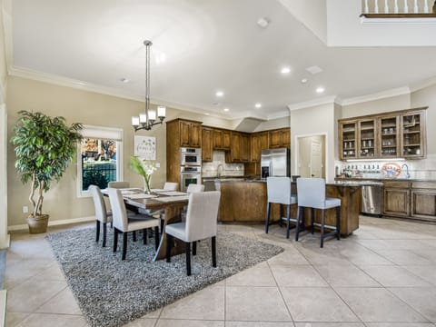 Dining Room open to kitchen and living room, seats up to 8