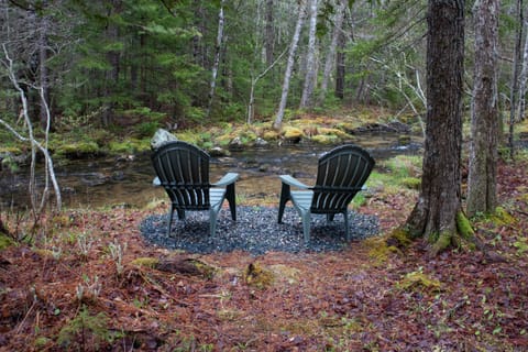 Peaceful area along Ripples Stream; accessible via walking paths on property.