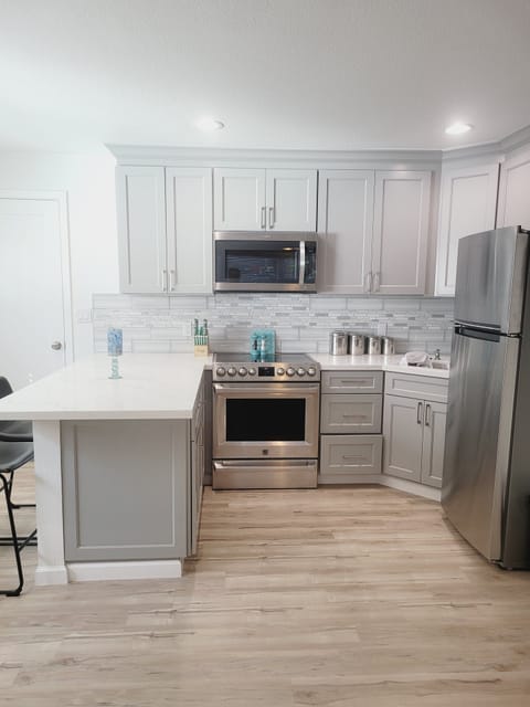 full kitchen with everything you need to cook or bake