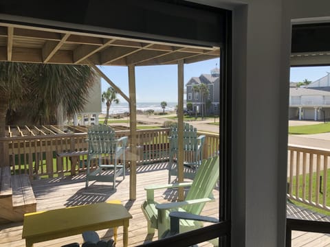 Enjoy the sights and sounds of the waves from the large deck.  