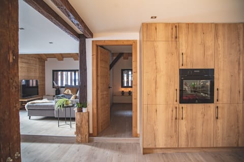 New and spacious duplex center, open view, south with large balcony  Apartment in La Clusaz