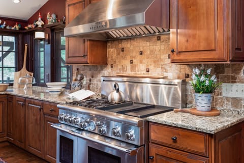 Truly a chef's kitchen makes cooking for a crowd easy.