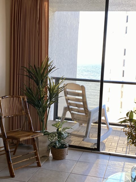 Living Room looking at the balcony area