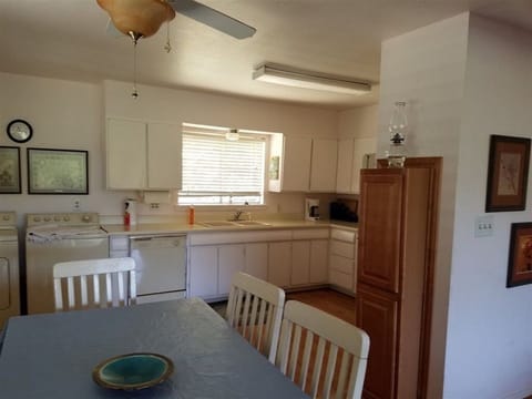 Dining room and fully equipped kitchen