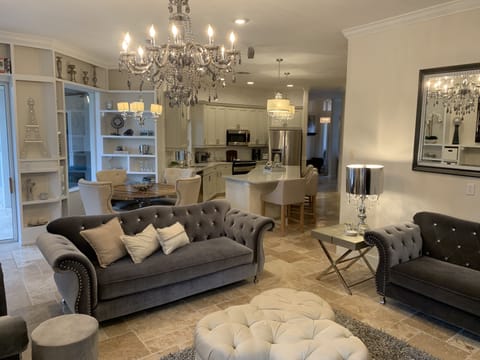 View across Living Room into Kitchen